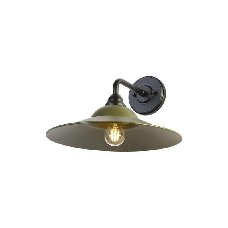 Golden Croma LED Wall Sconce, Outdoor, Matte Blk/Matte Pine