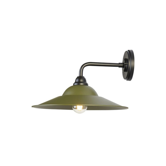 Golden Croma LED Wall Sconce, Outdoor, Matte Blk/Matte Pine