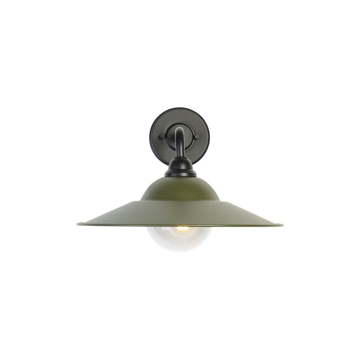 Golden Croma 15" LED Outdoor Wall Sconce, Matte Black/Pine - 5096-OWL15BLK-MP-SB