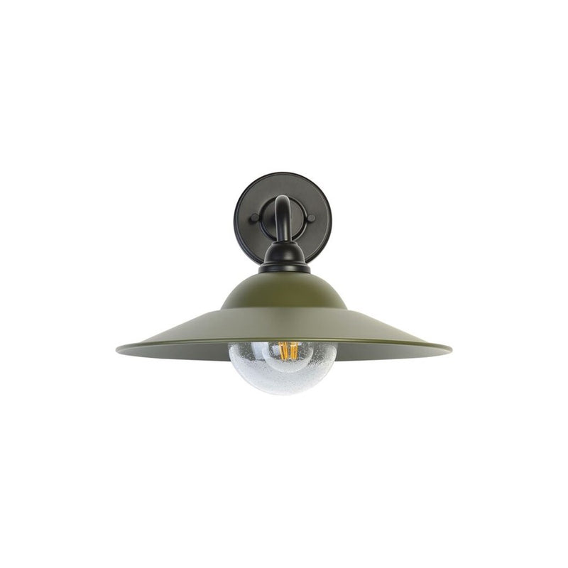 Golden Croma 15" LED Outdoor Wall Sconce, Matte Black/Pine