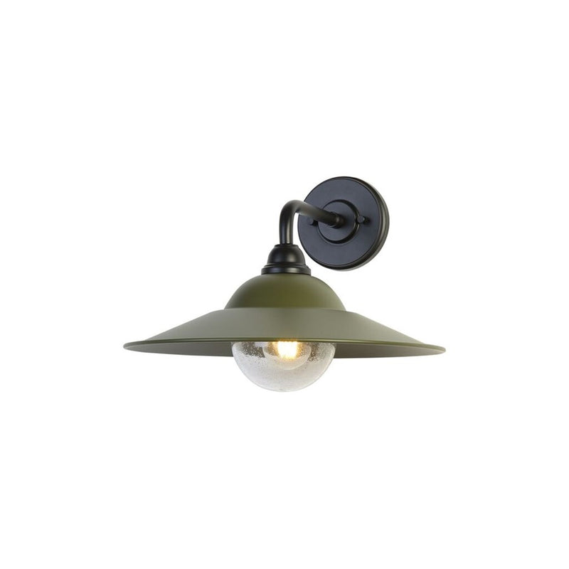 Golden Croma 15" LED Outdoor Wall Sconce, Matte Black/Pine