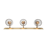 Golden Lighting Brilia 24in 3-Light Vanity Light | Transitional Brushed Champagne Brass and Clear Fluted Glass | Bathroom | Model 5189-BA3 BCB-FLT