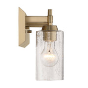 Golden Lighting Brilia 24in 3-Light Vanity Light | Transitional Brushed Champagne Brass and Hammered Water Glass | Bathroom | Model 5189-BA3 BCB-HWG