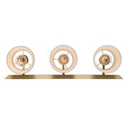 Golden Lighting Brilia 24in 3-Light Vanity Light | Transitional Brushed Champagne Brass and Pleated Fabric | Bathroom | Model 5189-BA3 BCB-PLT