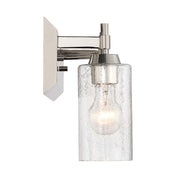 Golden Lighting Brilia 24in 3-Light Vanity Light | Transitional Polished Nickel and Hammered Water Glass | Bathroom | Model 5189-BA3 PN-HWG
