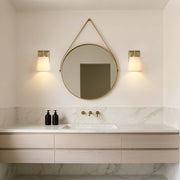Golden Lighting Brilia 1-Light Wall Sconce | Transitional Brushed Champagne Brass and Pleated Fabric | Bathroom & Hallway | Model 5189-WSC BCB-PLT