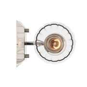 Golden Lighting Brilia 1-Light Wall Sconce | Transitional Polished Nickel and Fluted Glass | Bathroom & Hallway | Model 5189-WSC PN-FLT