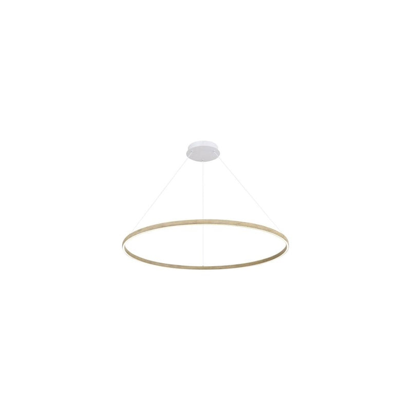 Golden Lighting Veritas 35" LED Ring Chandelier, Driftwood/No Shade