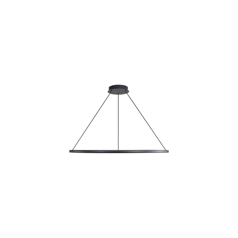 Golden Veritas 35" LED Ring Chandelier, Sand Black/No Shade - 5460-35SNB