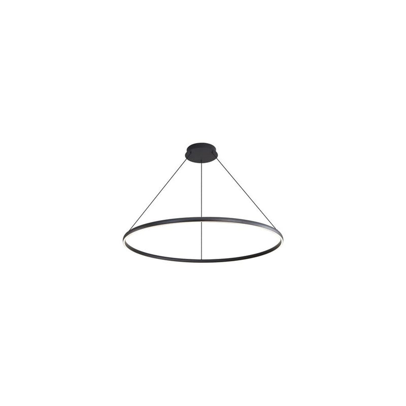 Golden Veritas 35" LED Ring Chandelier, Sand Black/No Shade