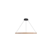 Golden Lighting Veritas 35" LED Ring Chandelier, Walnut/No Shade - 5460-35WA