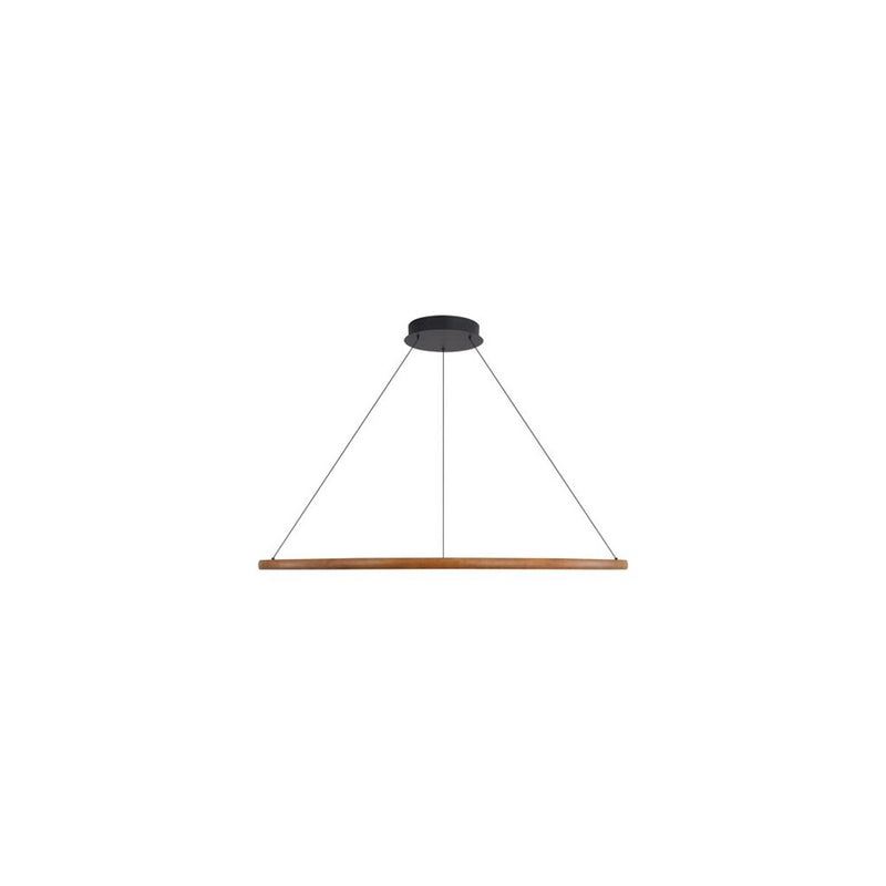 Golden Lighting Veritas 35" LED Ring Chandelier, Walnut/No Shade - 5460-35WA