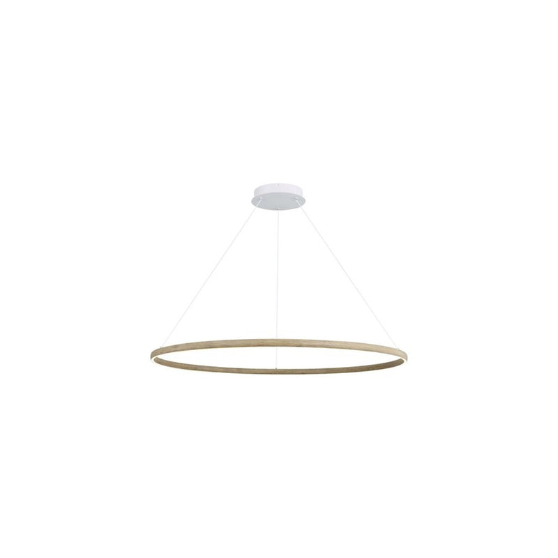 Golden Lighting Veritas 47" LED Ring Chandelier, Driftwood/No Shade