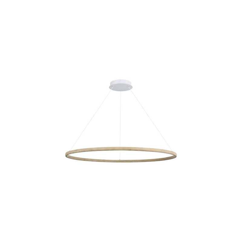 Golden Lighting Veritas 47" LED Ring Chandelier, Driftwood/No Shade