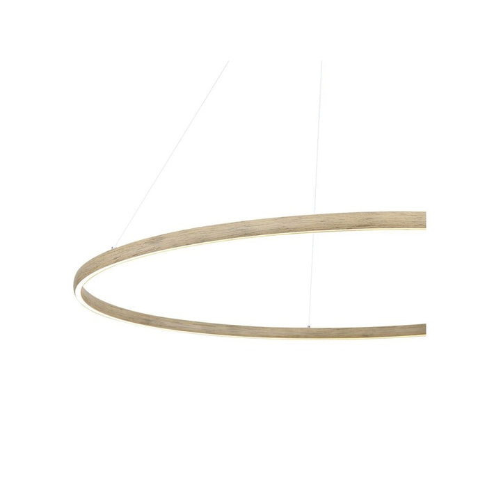 Golden Lighting Veritas 47" LED Ring Chandelier, Driftwood/No Shade