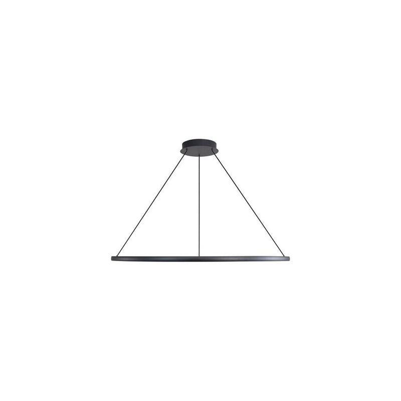 Golden Veritas 47" LED Ring Chandelier, Sand Black/No Shade - 5460-47SNB