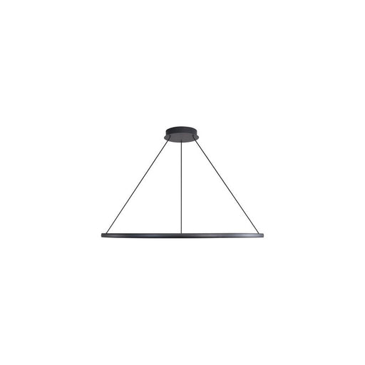 Golden Veritas 47" LED Ring Chandelier, Sand Black/No Shade - 5460-47SNB