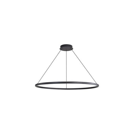 Golden Veritas 47" LED Ring Chandelier, Sand Black/No Shade