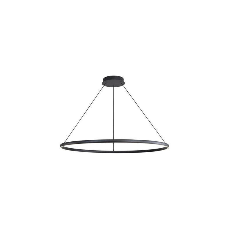 Golden Veritas 47" LED Ring Chandelier, Sand Black/No Shade