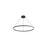 Golden Veritas 47" LED Ring Chandelier, Sand Black/No Shade