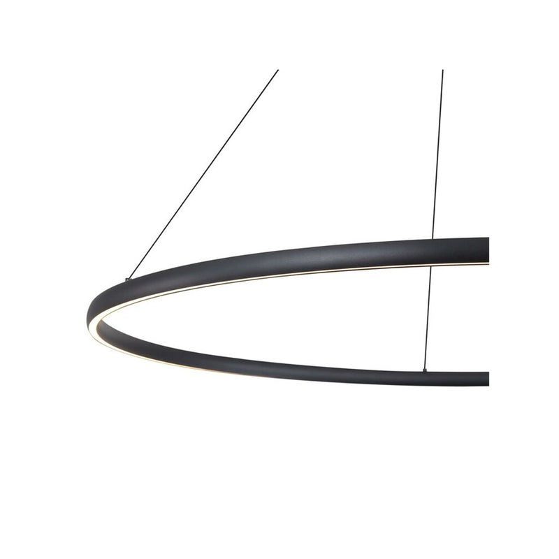 Golden Veritas 47" LED Ring Chandelier, Sand Black/No Shade