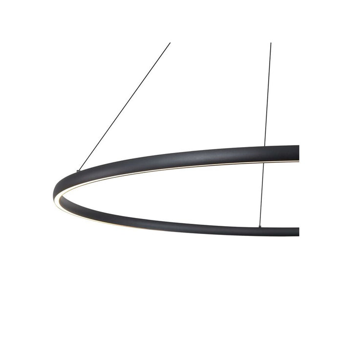 Golden Veritas 47" LED Ring Chandelier, Sand Black/No Shade