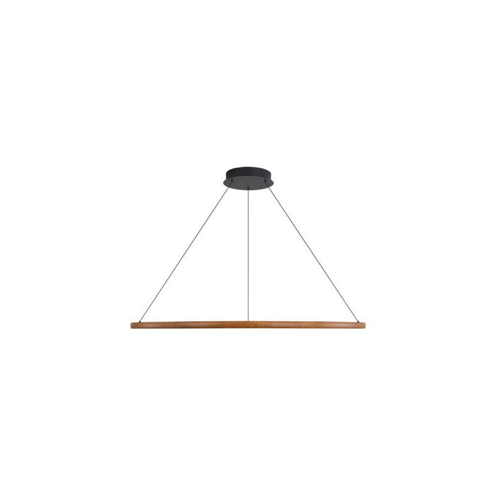 Golden Lighting Veritas 47" LED Ring Chandelier, Walnut/No Shade - 5460-47WA