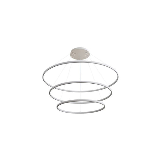 Golden Veritas 59" 3 Tier LED Ring Chandelier, White/No Shade - 5460-59-47-35SNW