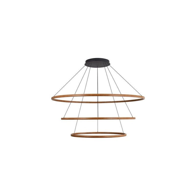 Golden Veritas 3 Tier 59" LED Ring Chandelier, Walnut/No Shade - 5460-59-47-35WA