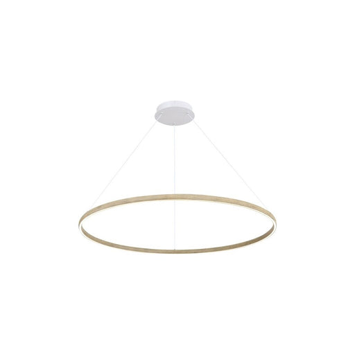 Golden Lighting Veritas 59" LED Ring Chandelier, Driftwood/No Shade