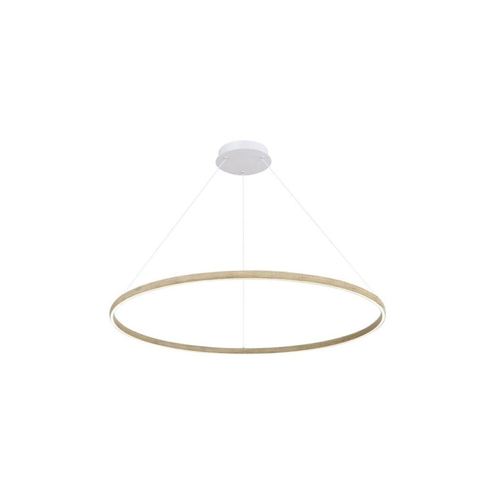 Golden Lighting Veritas 59" LED Ring Chandelier, Driftwood/No Shade