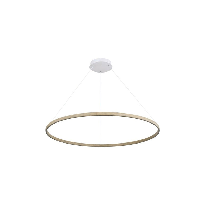 Golden Lighting Veritas 59" LED Ring Chandelier, Driftwood/No Shade