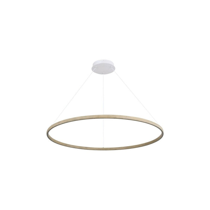 Golden Lighting Veritas 59" LED Ring Chandelier, Driftwood/No Shade