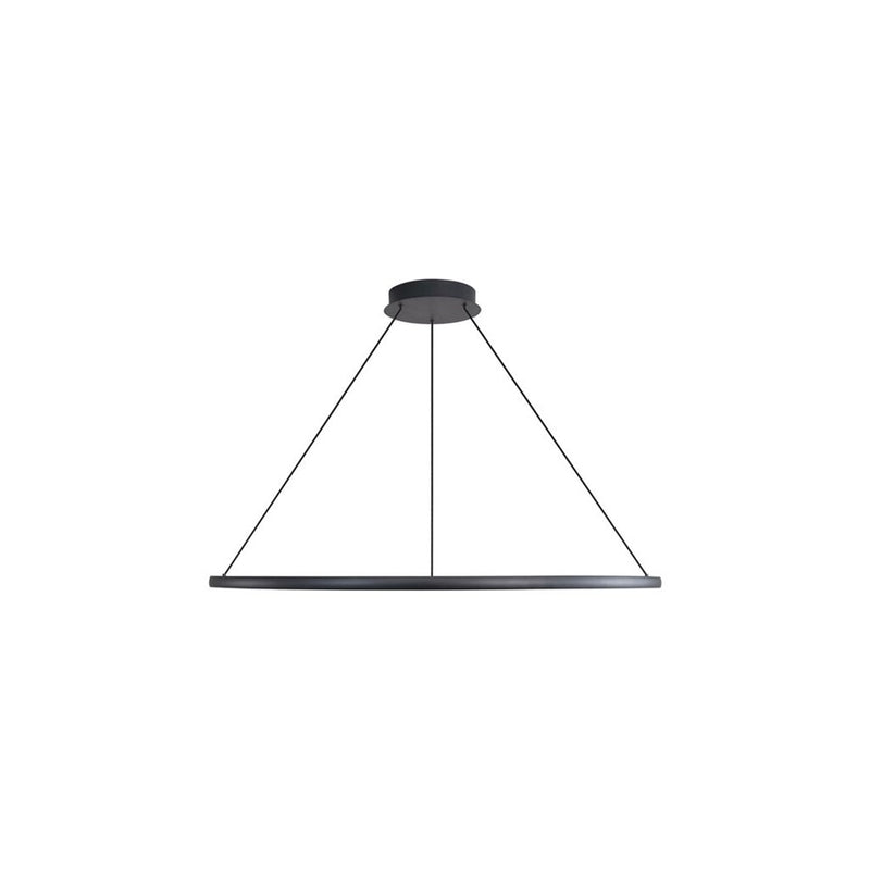 Golden Veritas 59" LED Ring Chandelier, Sand Black/No Shade - 5460-59SNB