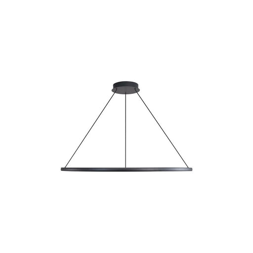 Golden Veritas 59" LED Ring Chandelier, Sand Black/No Shade - 5460-59SNB