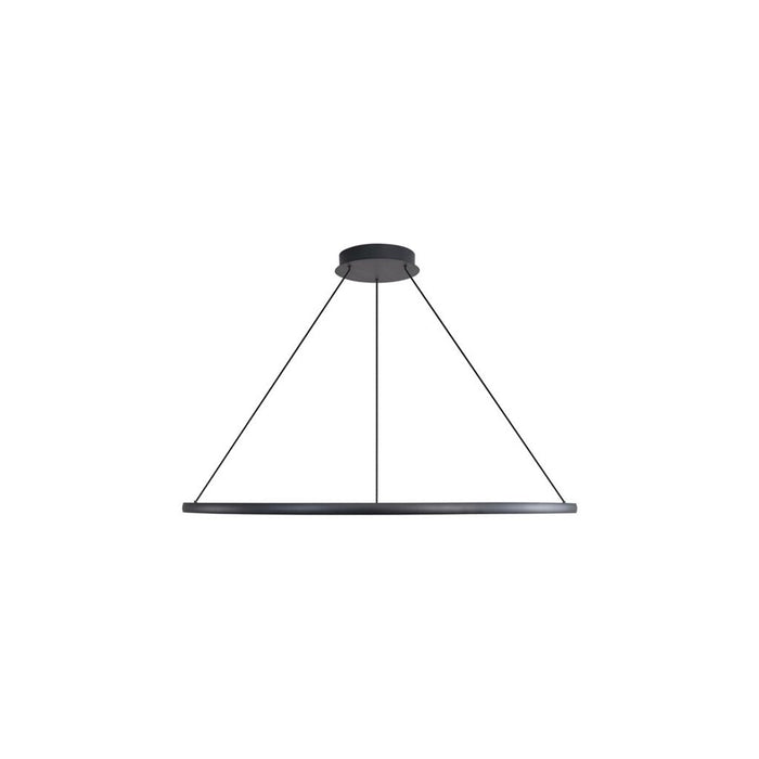 Golden Veritas 59" LED Ring Chandelier, Sand Black/No Shade - 5460-59SNB