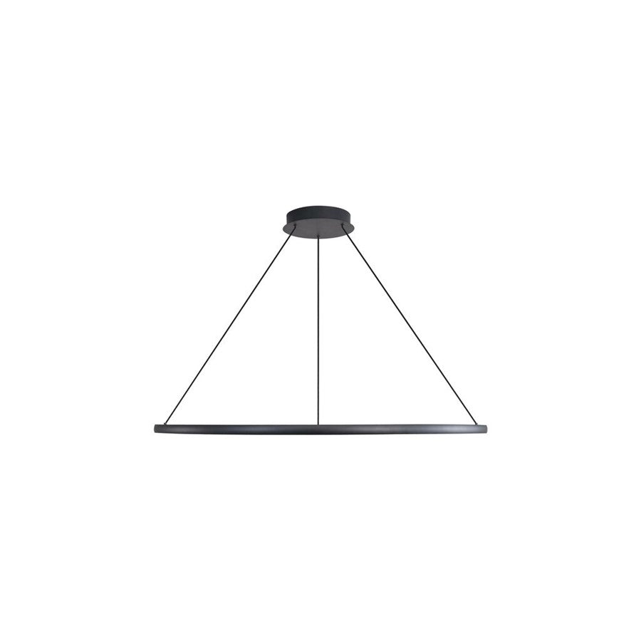 Golden Veritas 59" LED Ring Chandelier, Sand Black/No Shade - 5460-59SNB