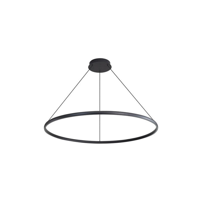Golden Veritas 59" LED Ring Chandelier, Sand Black/No Shade