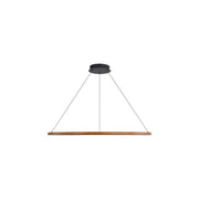 Golden Lighting Veritas 59" LED Ring Chandelier, Walnut/No Shade - 5460-59WA