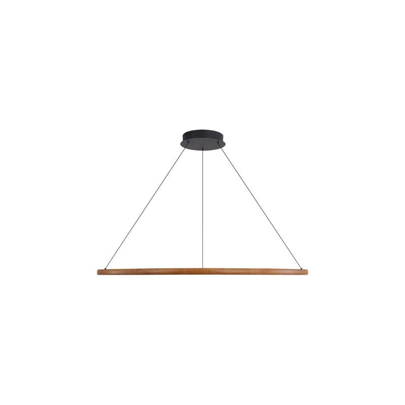 Golden Lighting Veritas 59" LED Ring Chandelier, Walnut/No Shade - 5460-59WA