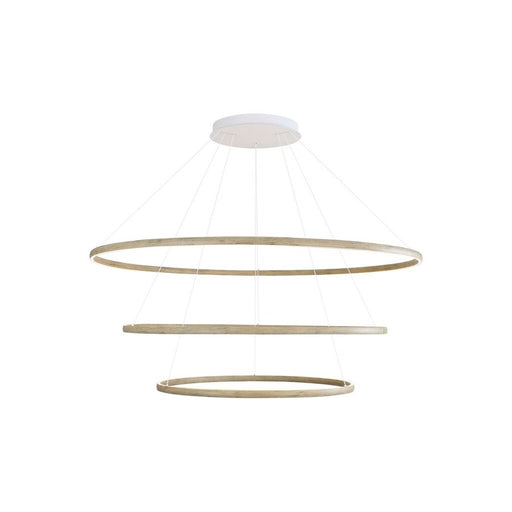 Golden Veritas 3 Tier 70" LED Ring Chandelier, Driftwood