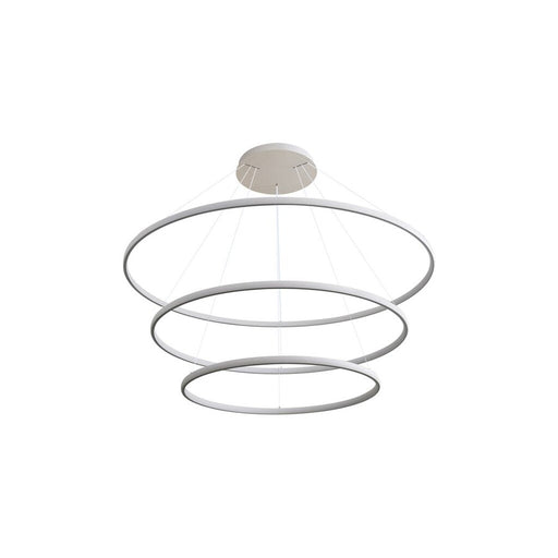 Golden Veritas 71" 3 Tier LED Ring Chandelier, White/No Shade - 5460-71-59-47SNW