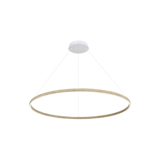 Golden Lighting Veritas 71" LED Ring Chandelier, Driftwood/No Shade