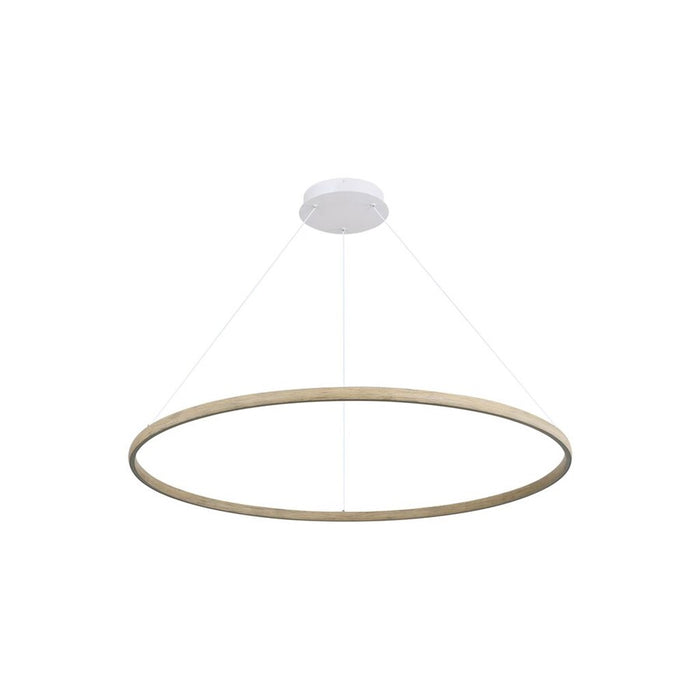 Golden Lighting Veritas 71" LED Ring Chandelier, Driftwood/No Shade