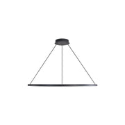 Golden Veritas 71" LED Ring Chandelier, Sand Black/No Shade - 5460-71SNB