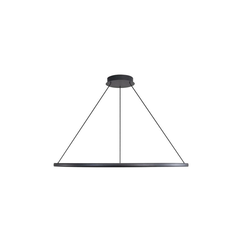 Golden Veritas 71" LED Ring Chandelier, Sand Black/No Shade - 5460-71SNB