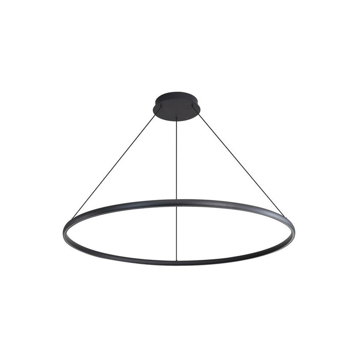Golden Veritas 71" LED Ring Chandelier, Sand Black/No Shade
