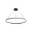 Golden Veritas 71" LED Ring Chandelier, Sand Black/No Shade
