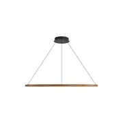 Golden Lighting Veritas 71" LED Ring Chandelier, Walnut/No Shade - 5460-71WA