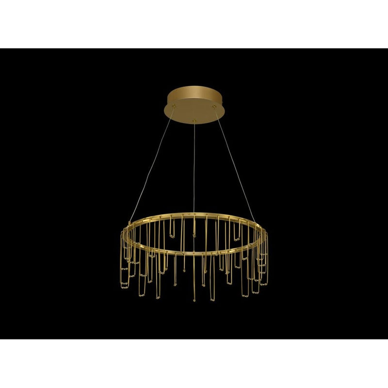 Golden Lucerna 18" LED 1 Light Ring Chandelier, Steel Gold/No Shade - 5461-18SSG